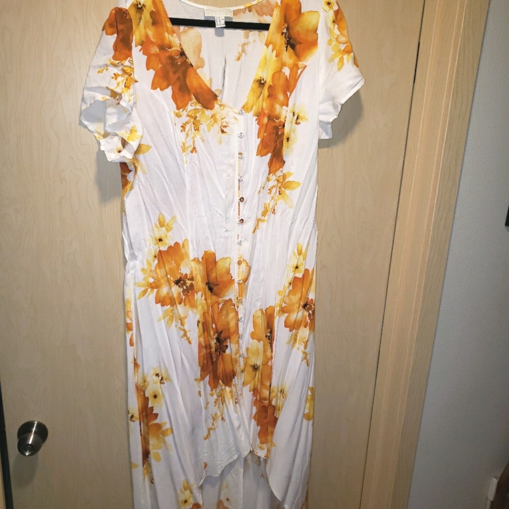 Floral hi-low dress